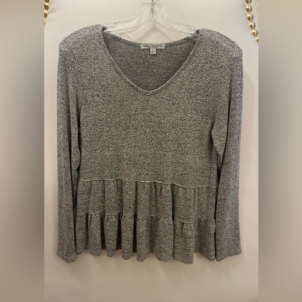 SUPER COMFY green envelope sweater